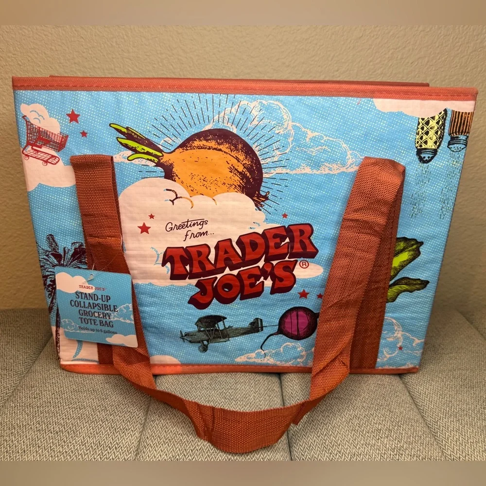 Trader Joe's Stand-Up Collapsible Grocery Tote Bag - Picture 15 of 15